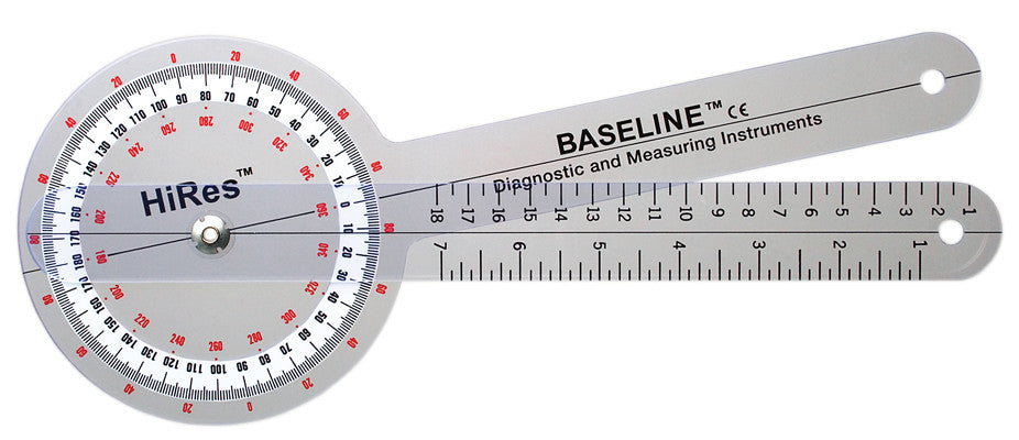 Baseline Hi-Res Plastic Goniometer – Thera Tek USA (PT United)