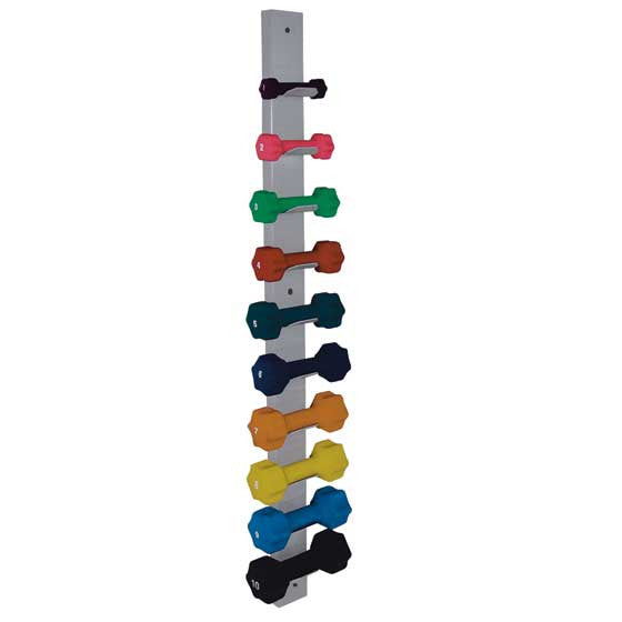 Ideal Dumbbell Rack, Wall Mount Vertical, 3"Wx3"Dx48"H
